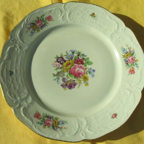 13"W Rosenthal Sanssouci Circa 1940s Large Floral Chop Plate No Flaws.