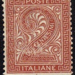 Italy 1865 Sc 25 MLH  &quot;Numeral Types 2 Symbol&quot; Very Fine