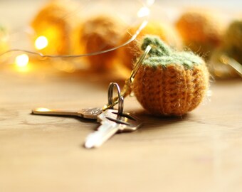 Crochet Pumpkin Keychain