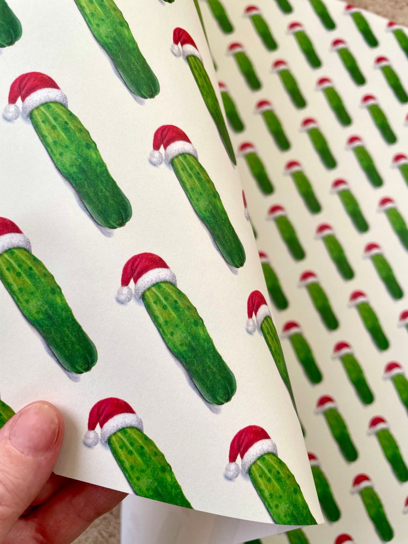 Christmas Pickle Wrapping Paper 