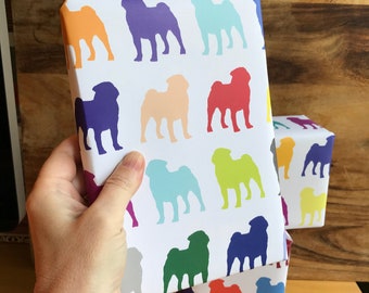 Pug Gift Wrap • Colorful Dog Lover Wrapping Paper