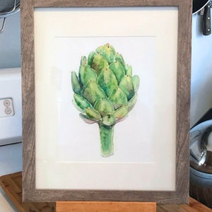 Artichoke Art Print in Multiple Sizes Giclée Print of an Original Watercolor Painting Archival Quality Realistic Fine Art Print image 5