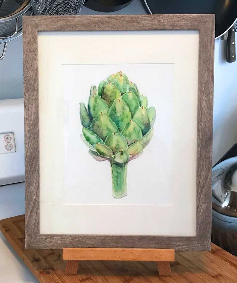 Artichoke Art Print in Multiple Sizes Giclée Print of an Original Watercolor Painting Archival Quality Realistic Fine Art Print image 5