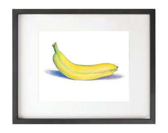 Banan Giclée-tryck: Realistisk konst, köksdekor