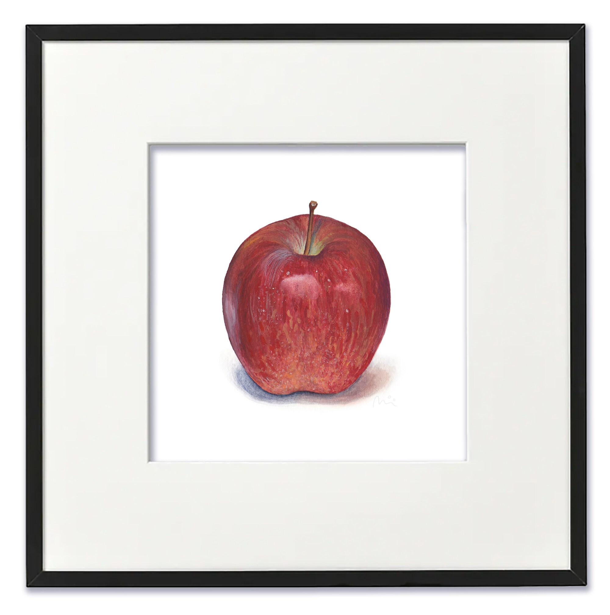 Kiku Apple Art Print in Multiple Sizes • Giclée Print of an
