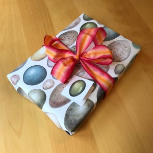 Egg Giftwrap • 20"X29” Wrapping Paper Sheets • High Quality Thick Giftwrap • Realistically Painted Life-Size Bird’s Eggs • Baby Shower Gift