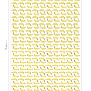 Bananpresentpapper: Handmålat omslagspapper med tropiska frukter (20x29” ark) bild 11