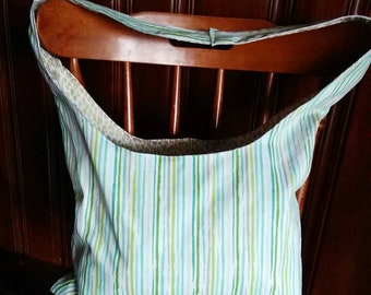 Handmade reversible hobo bag