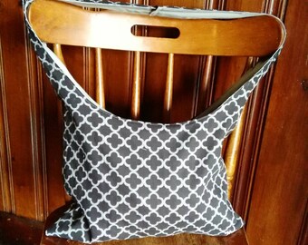 Handmade reversible hobo bag