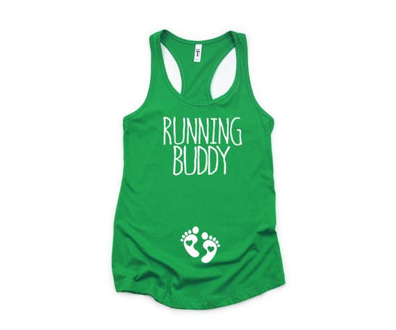 Running Buddy, Pregnancy Announcement Tank, Running Tank