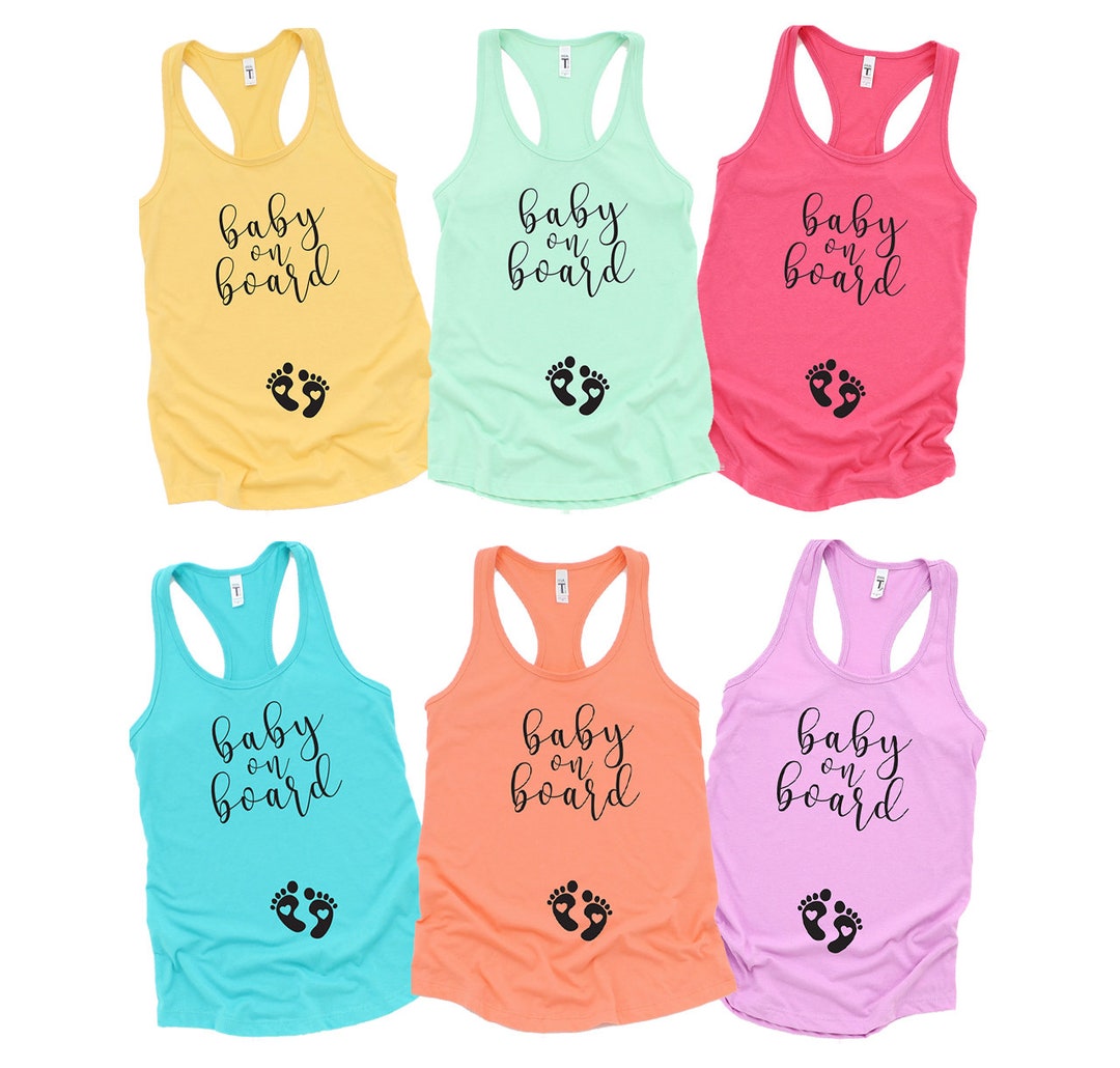 Baby on Board Tank Pregnancy Tank Top Pregnancy Etsy