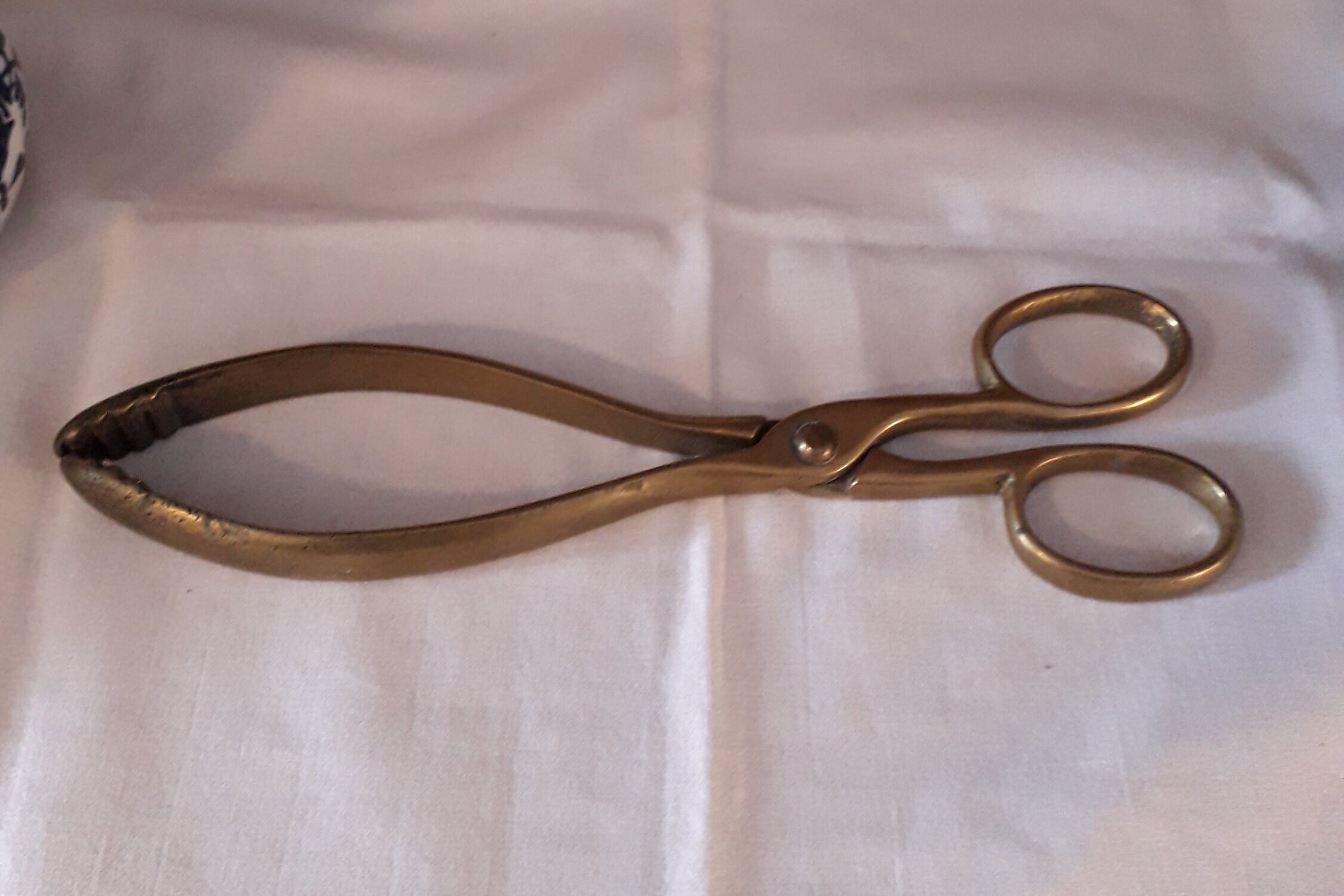 Vintage brass heavyweight coal/fire tongs Etsy