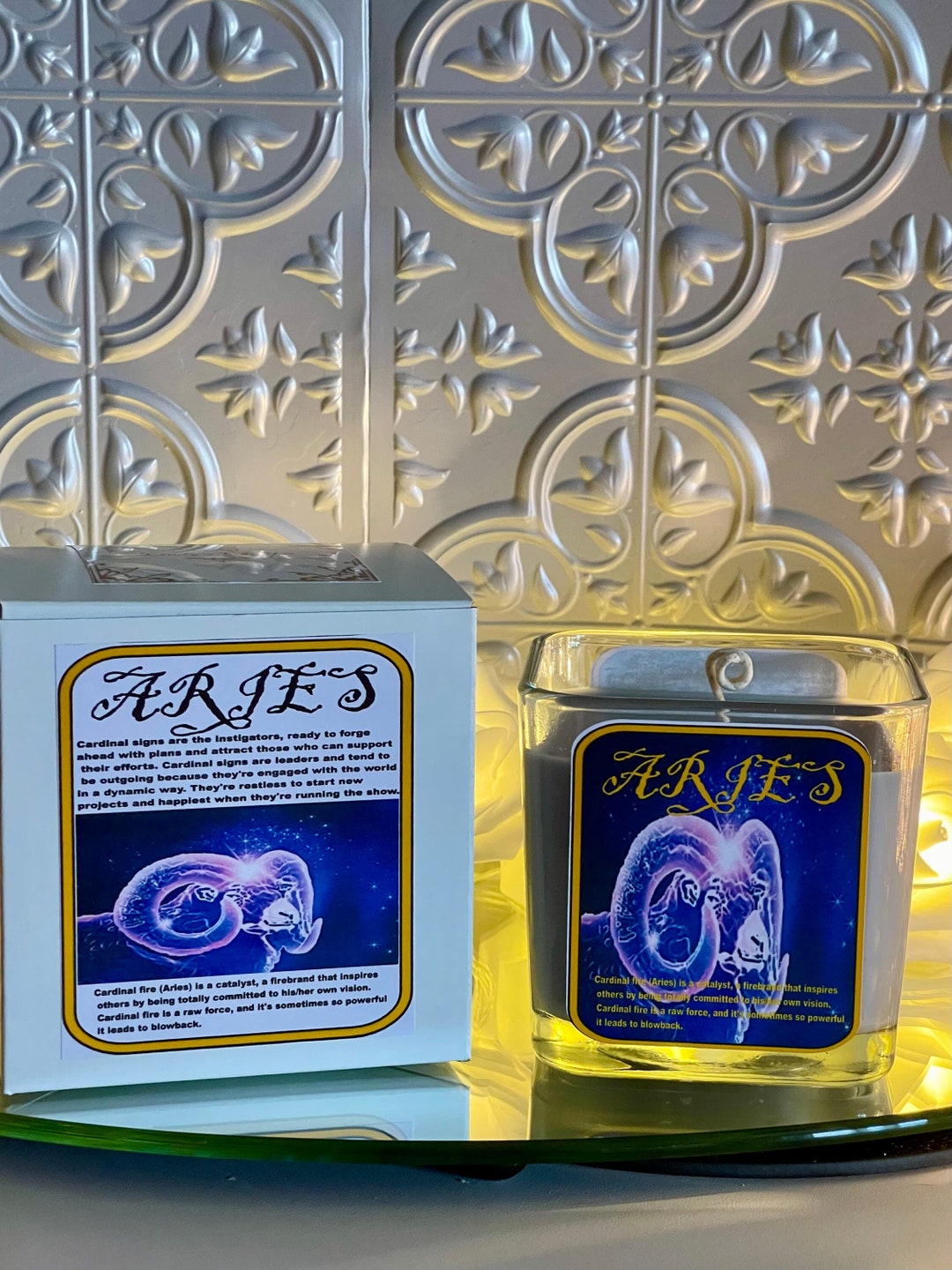 Zodiac Cardinal Candle Cardinal Sign Candle Special Mystery Scent for