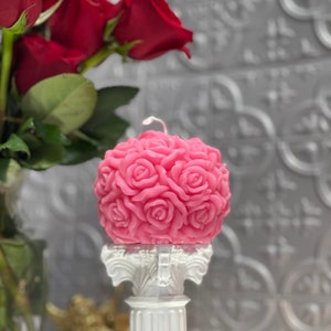 Pink Flower Bouquet Candle