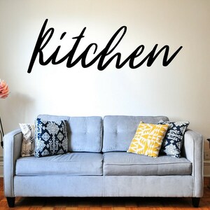 Kitchen Cursive Vinyl Sign Decal & Sticker for Car Home Decor Wall Art ...