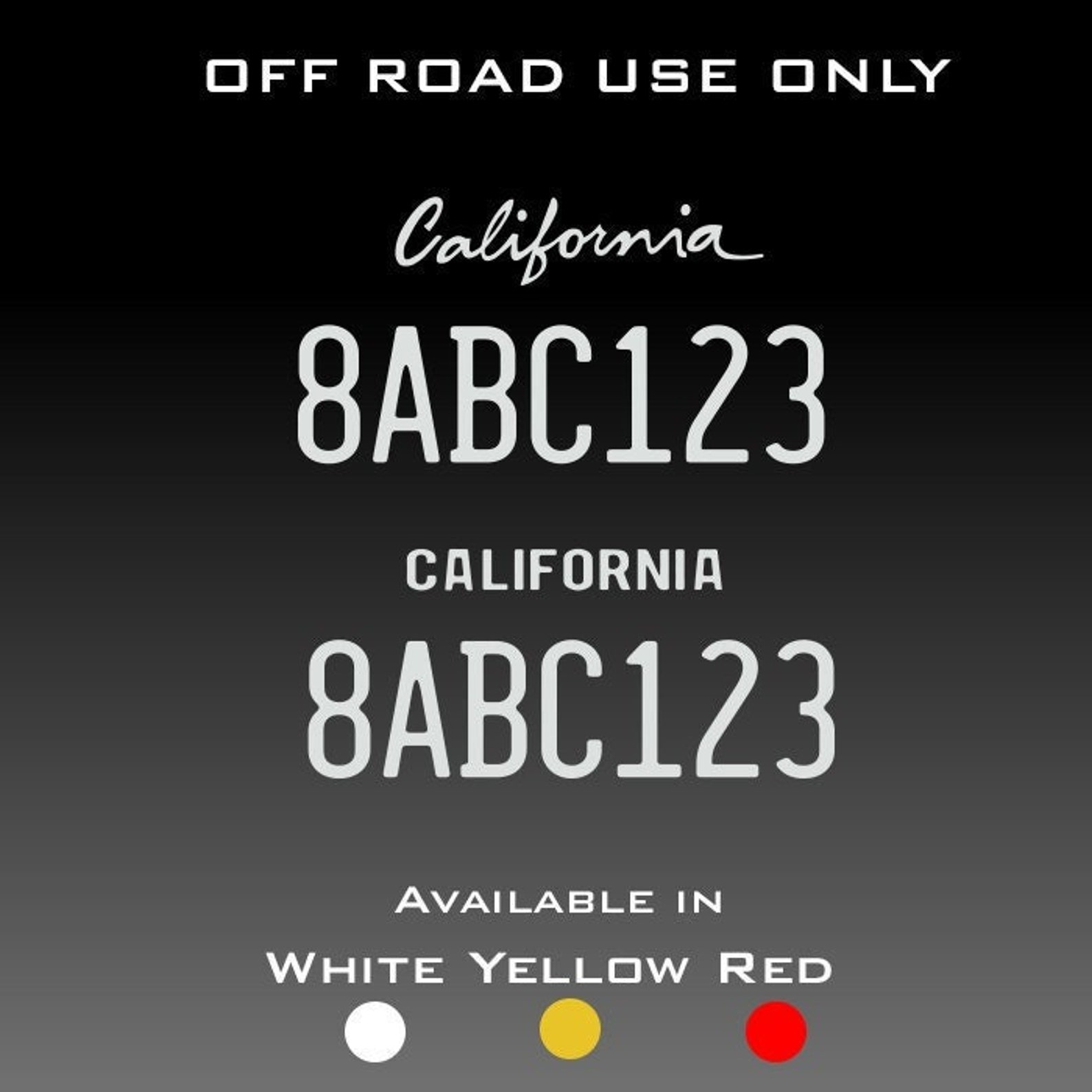 California Legacy & Regular License Plate Vinyl Wrap Decal Etsy