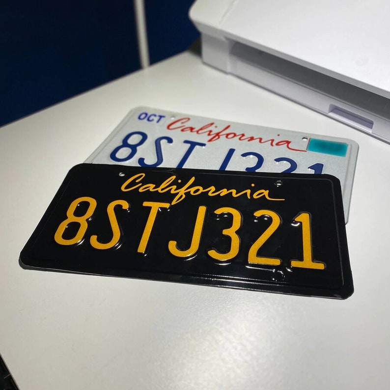 California Legacy & Regular License Plate Vinyl Wrap Decal Etsy