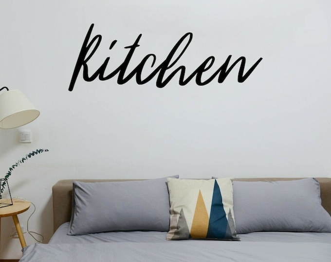 Kitchen Cursive Vinyl Sign Decal & Sticker for Car Home Decor - Etsy