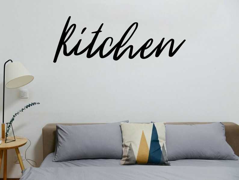 Kitchen Cursive Vinyl Sign Decal & Sticker for Car Home Decor - Etsy