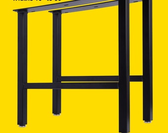 Metal Table Legs - Steel Desk Legs - Set of 4 - Height & Width Options