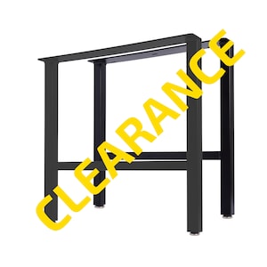 H-Frame Metal Table Legs (Set of 2) – Ready to Ship, 10&quot;–35&quot; Heights for Desks, Benches & Tables