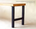 H-Frame Metal Table Legs (10&quot; - 35&quot;) Set of 2 for Dining, Coffee or Sofa Tables, Desks or Benches - Straight/Square