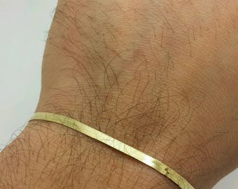 gold herringbone anklet