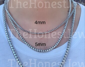 925 Solid Sterling Silver Diamond Cut Round Franco Chain 4mm 5mm 6mm Fathers Day Gift Best Selling Sale