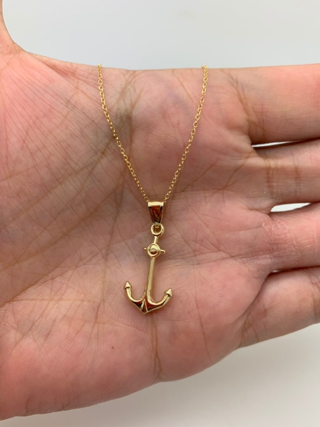 Gold Anchor Necklace - Gracefully Made