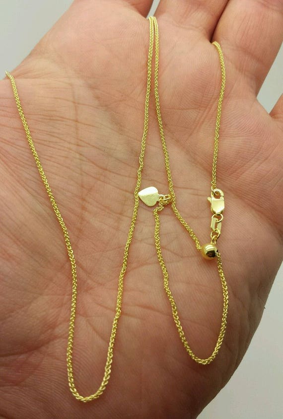 Necklace Wheat Chain 10K Yellow Gold 22
