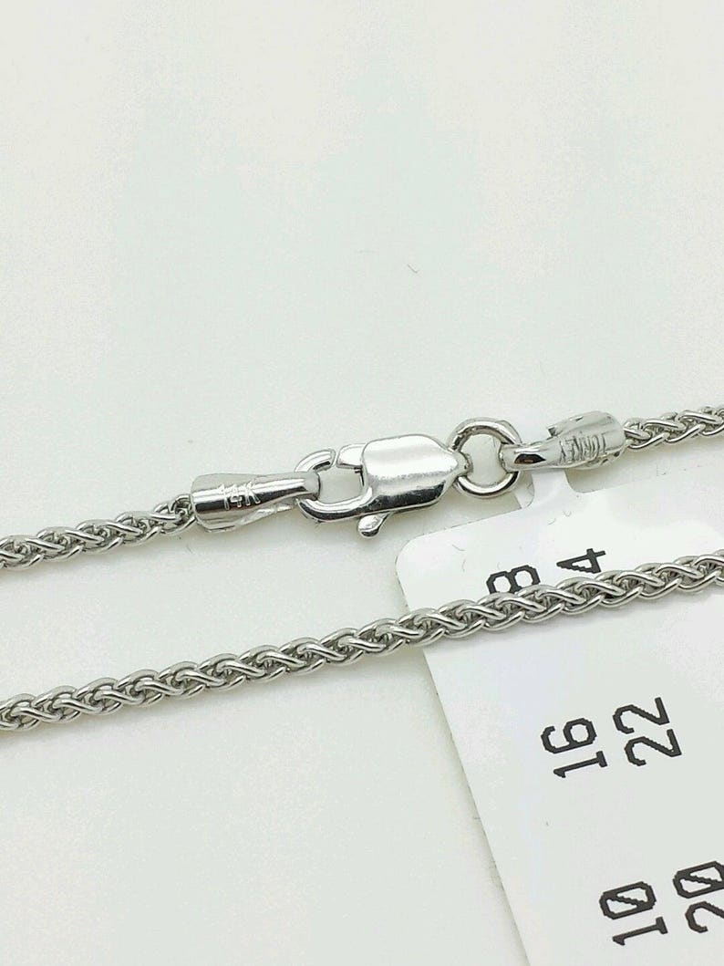 14k White Gold Round Wheat Chain Anklet Bracelet 10 1.5mm Sale Summer Anklet Best Selling
