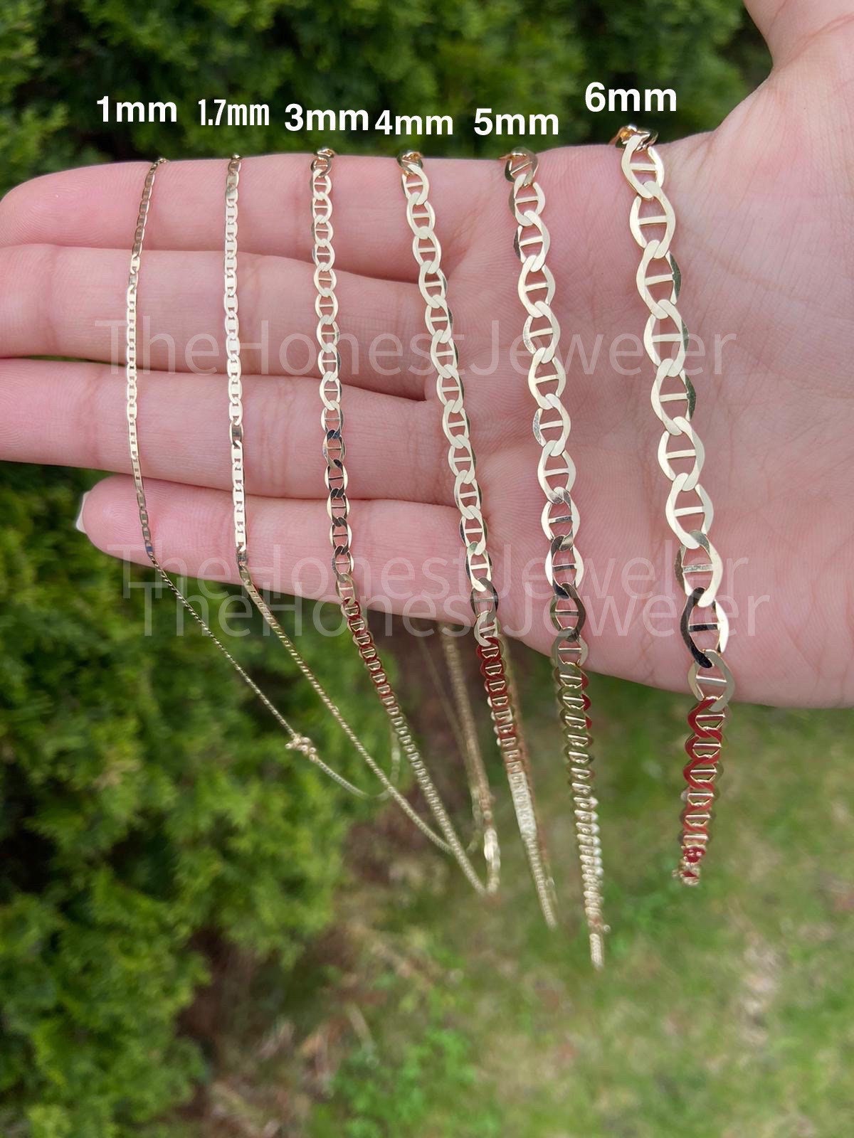 Collana A Catena Mariner In Oro Giallo 14K - Larghezza 11mm, Varie Lunghezze, In Scatola Regalo