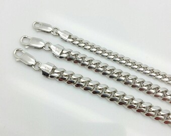 Silverly Pulsera Cadena Barbada 10mm Hombre Plata De Ley 925 | Pulsera Eslabones Anchos, Llamativa Robusta | Joyería Clásica Plata Maciza | Regalo Día Del Padre | Cadenas Cubanas Gruesas Hombre