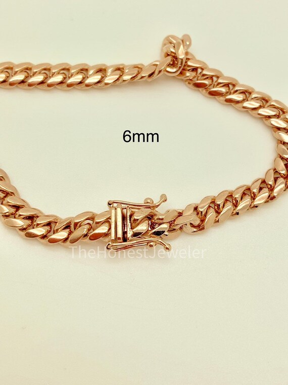 14k Solid Rose Gold Miami Cuban 