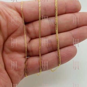 10k Solid Yellow Gold Gourmette Chain, Miami Cuban Necklace,Everyday Chain,Sturdy Pendant Chain,16&quot;-24&quot; Sale