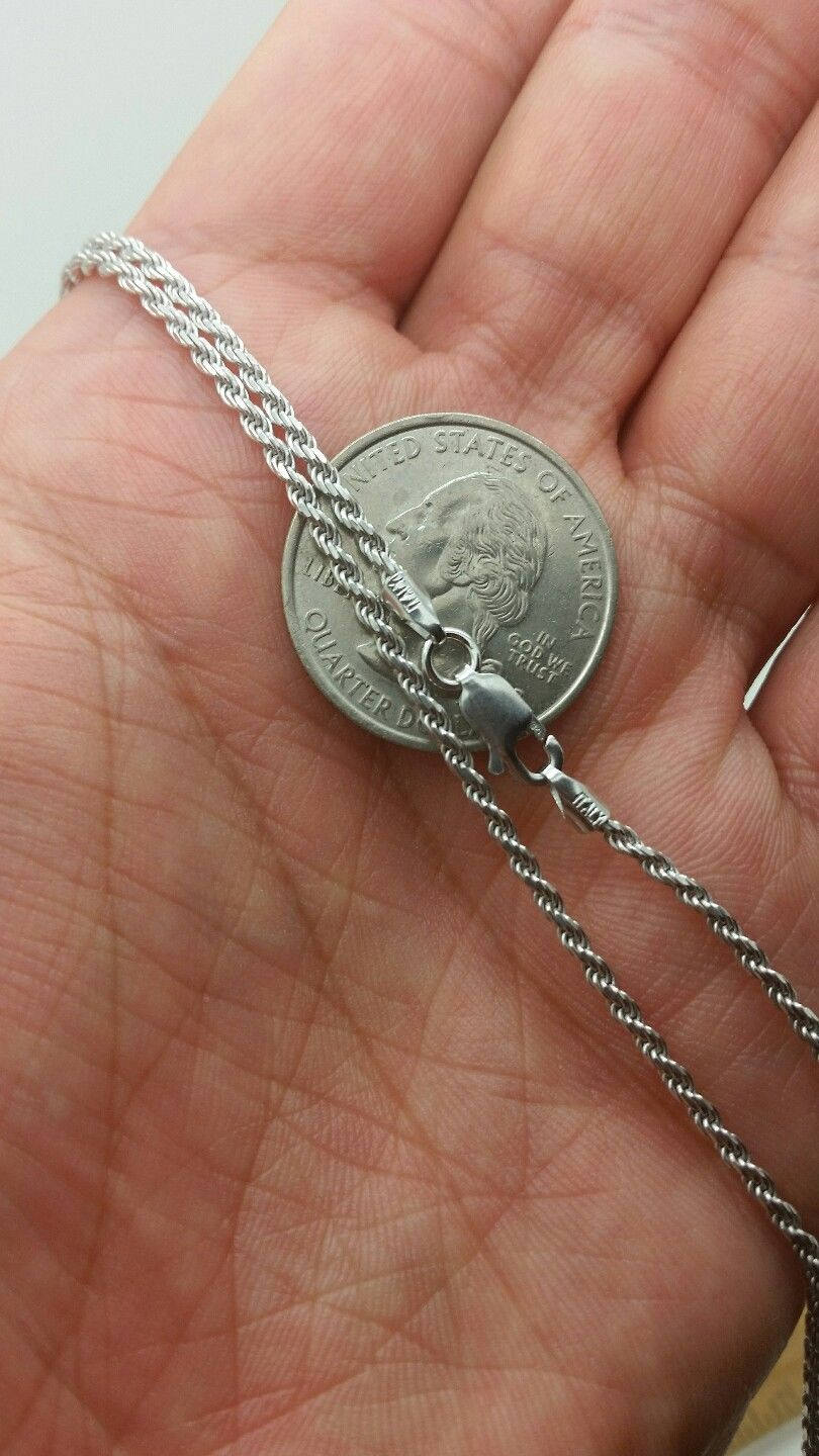 925 Sterling Silver Italian Solid Twist Rope Necklace Chain 16