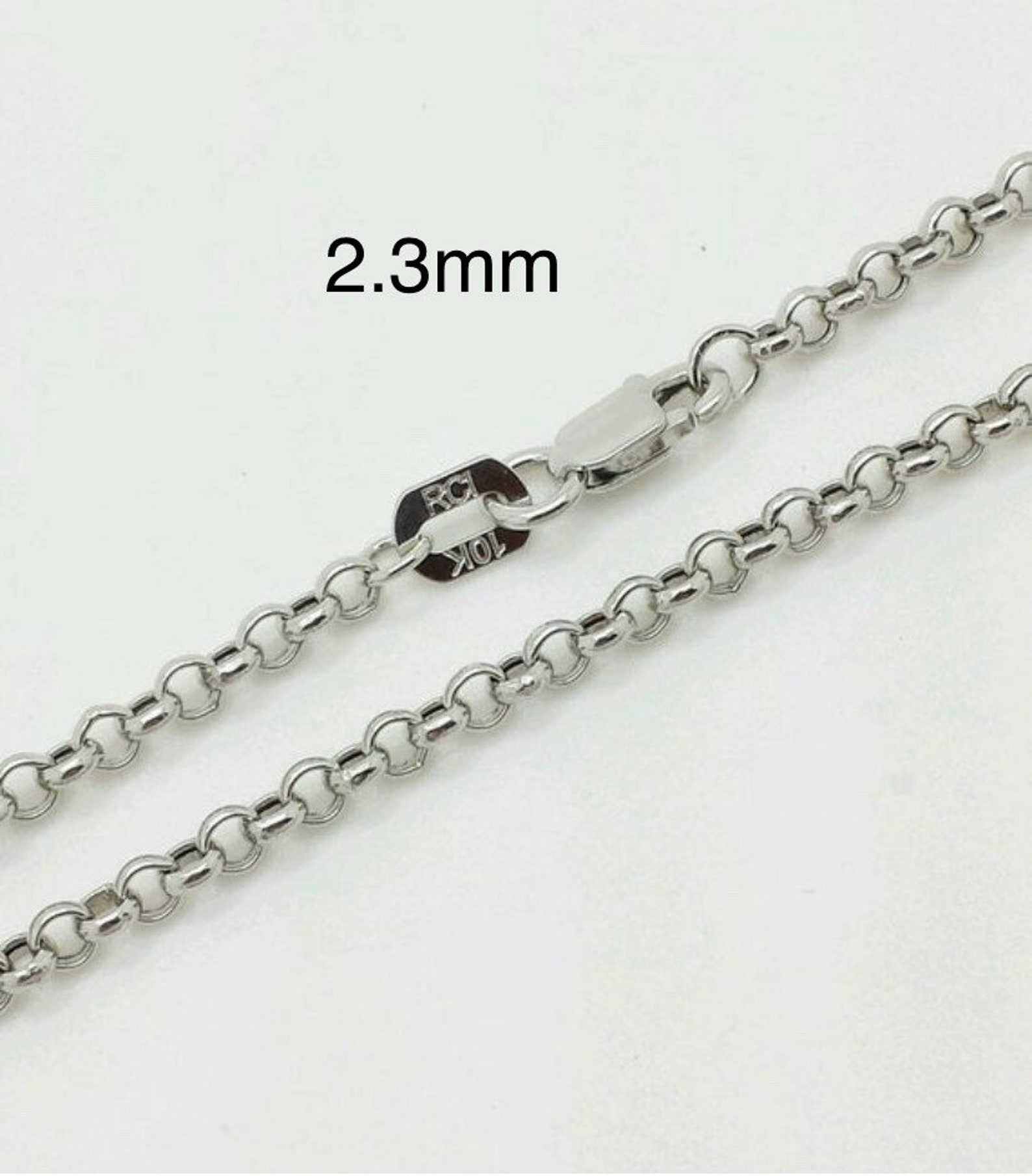 10k Yellow/white Gold Round Rolo Link Necklace,rolo Chain,everyday ...