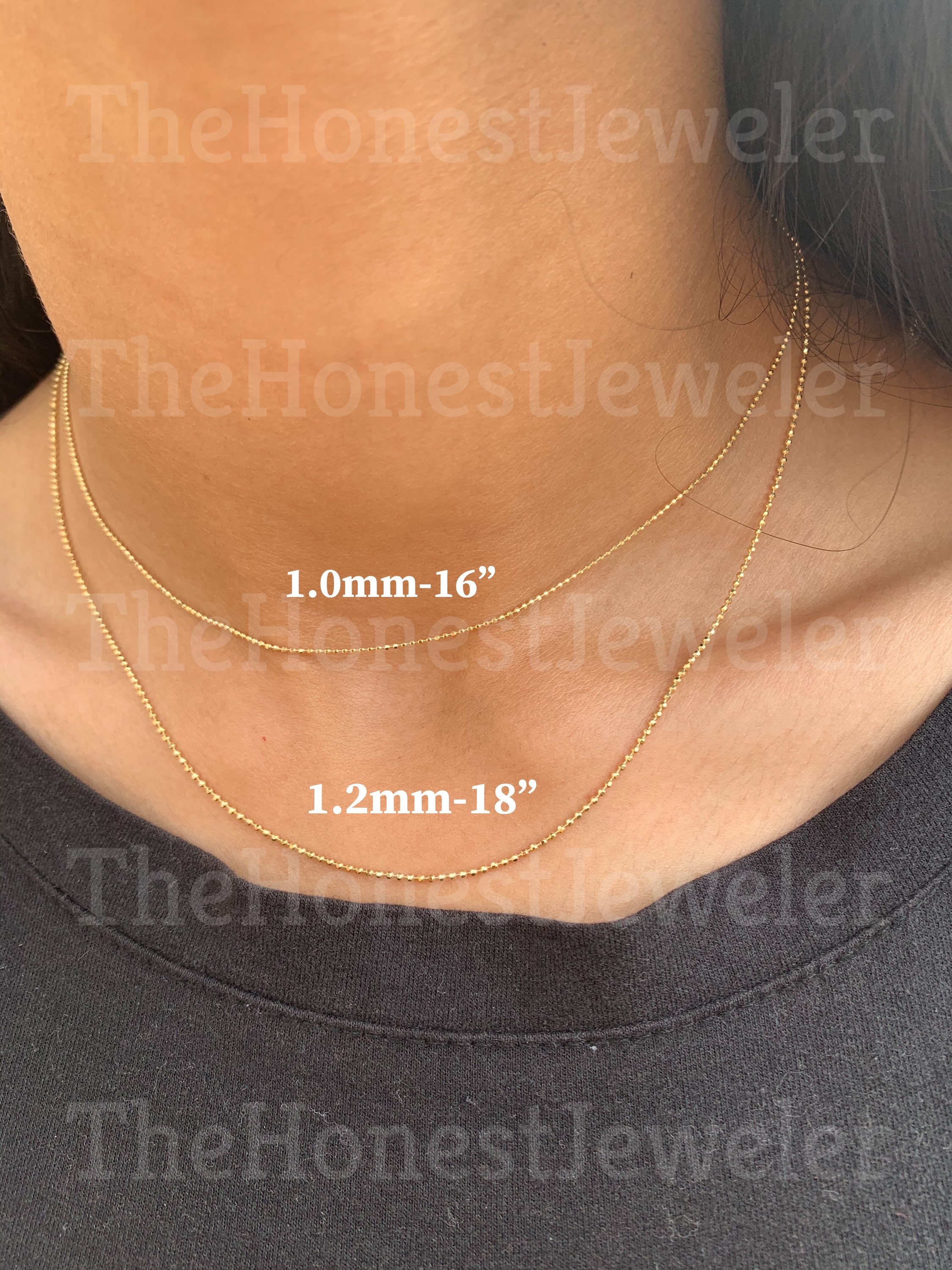  14K Yellow Gold 2 Inch Tiny Necklace Chain Extender, Real Gold  Durable Strong Removable Chain Extender for Gold Necklace Bracelet Jewelry  : Clothing, Shoes & Jewelry