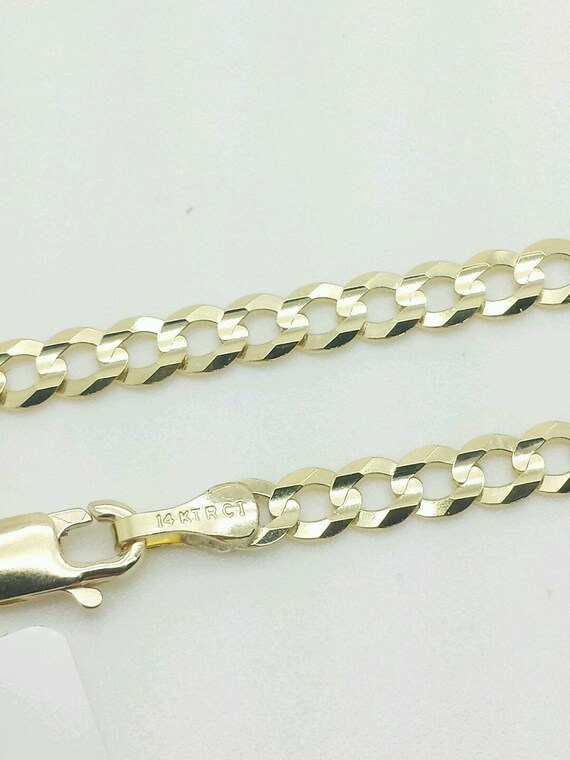 14k Solid Yellow Gold High Polish Cuban 