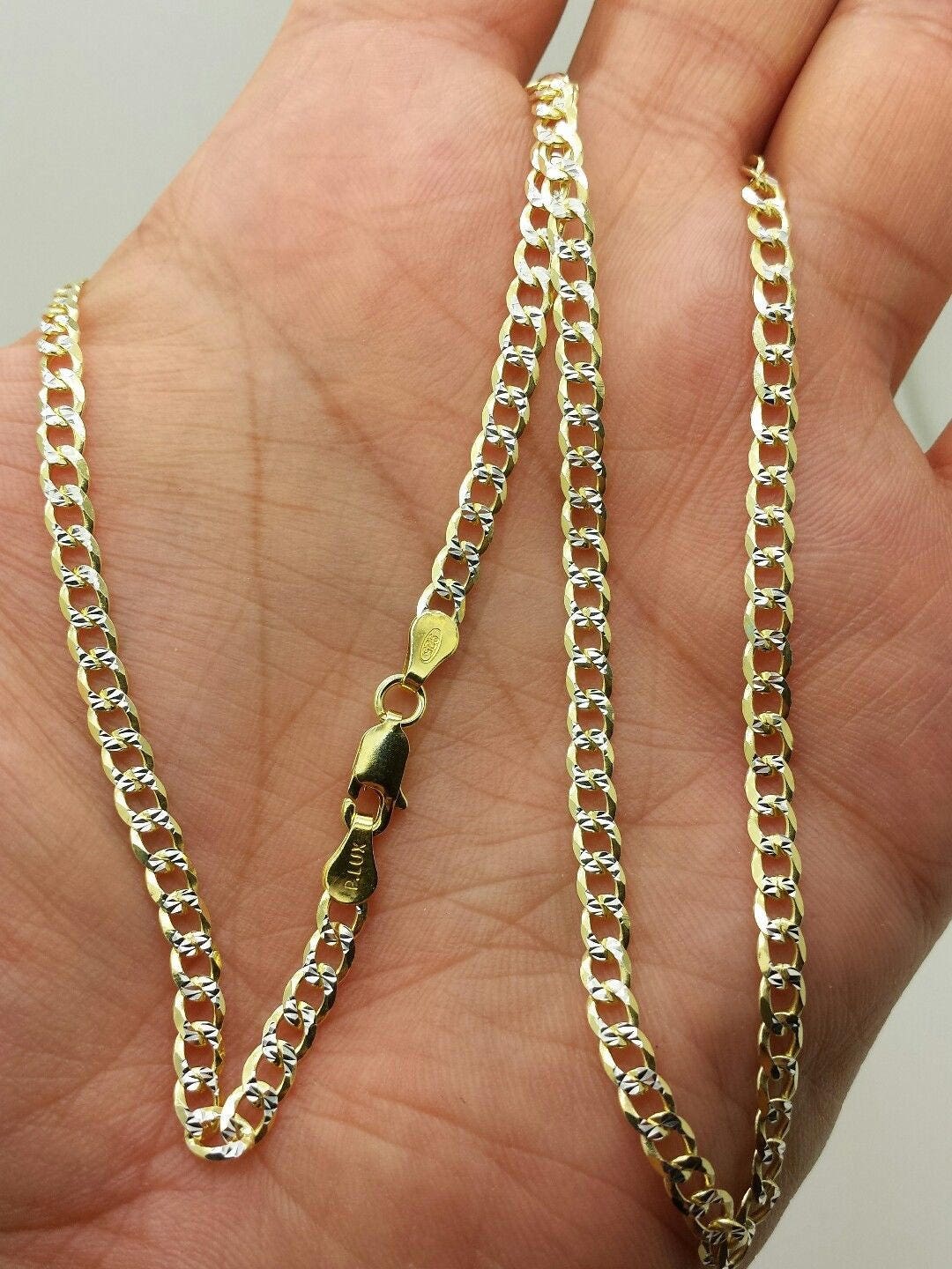 14K Gold Plated 925 Silver Italian Rope Chain – DirtyBombBoutique