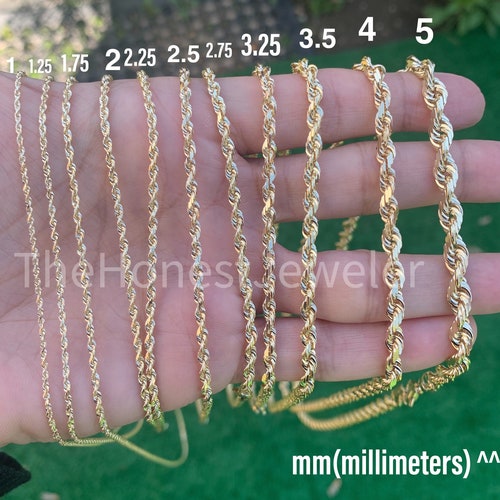 14k Gold Chains Etsy