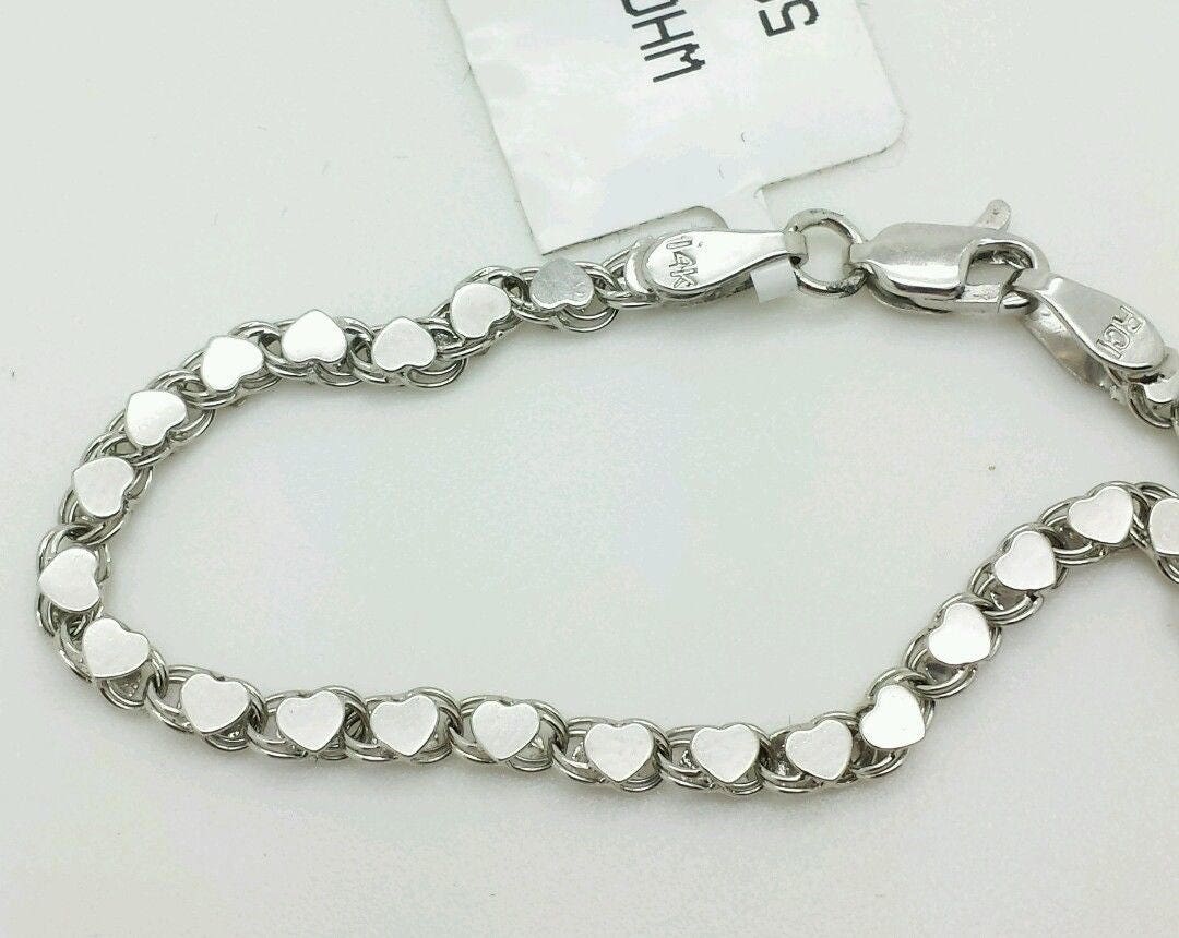 Heart linked bracelet deals