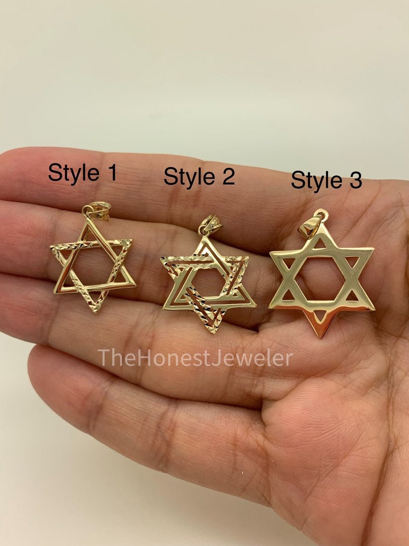 14K YELLOW GOLD DIAMOND STAR OF DAVID