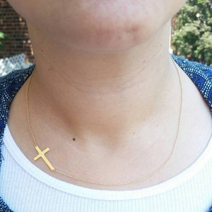 14k Yellow Gold Reversible Cross 