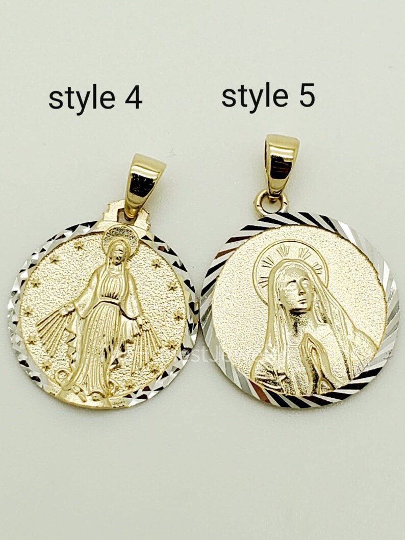 14k Solid Yellow Gold Religious Pendant Religious Charm Etsy
