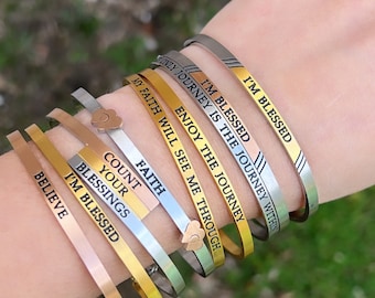 Yellow Chimes 'I Am With You Always' Bracelet - Stainless Steel Inspirational Karma Bangle For Men & Women - View #12