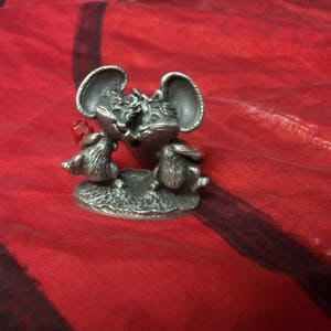Hudson étain souris, petit Galerie, Hallmark Cards inc., Made in USA, cadeau Saint-Valentin, Fine étain souris