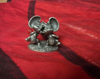 Vintage 1982 Selangor Hudson Vintage Pewter Xmas Caroling Mice