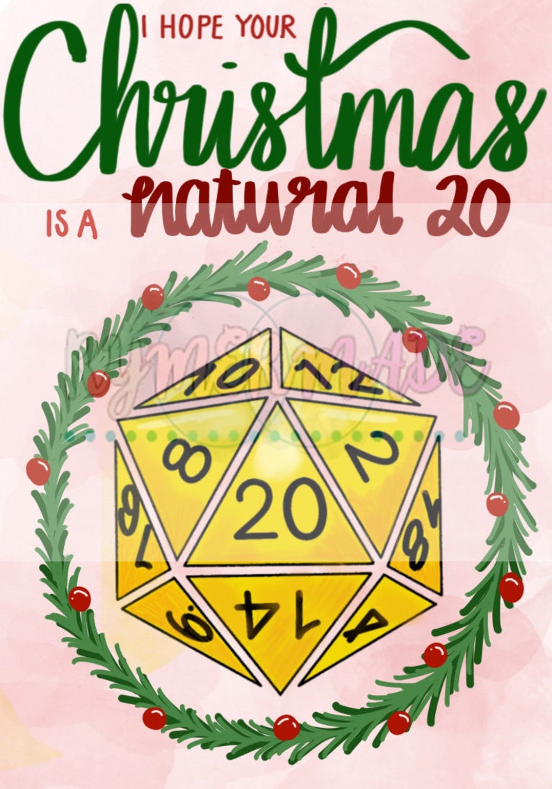 RPG Christmas Cards Dungeons and Dragons 10 for 15 | Etsy