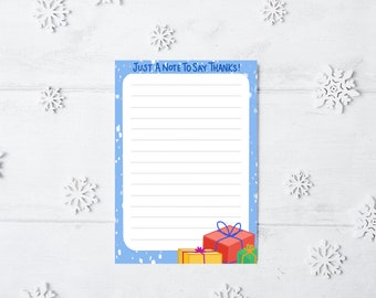 Christmas Thank You A5 Notepad - Festive Stationery - Thank You Note - Letter of Thanks - Deskpad - Stationery